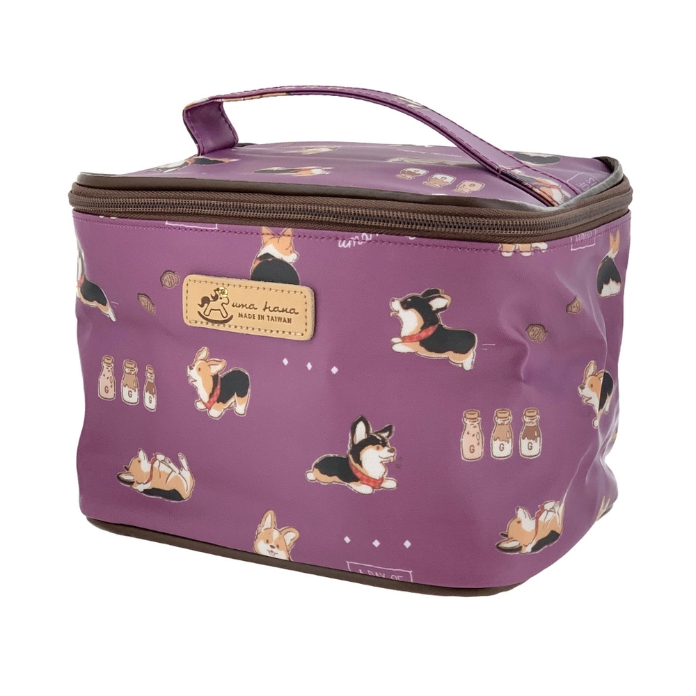 Waterproof Tricolor Corgi  Travel Makeup Cosmetic Bag